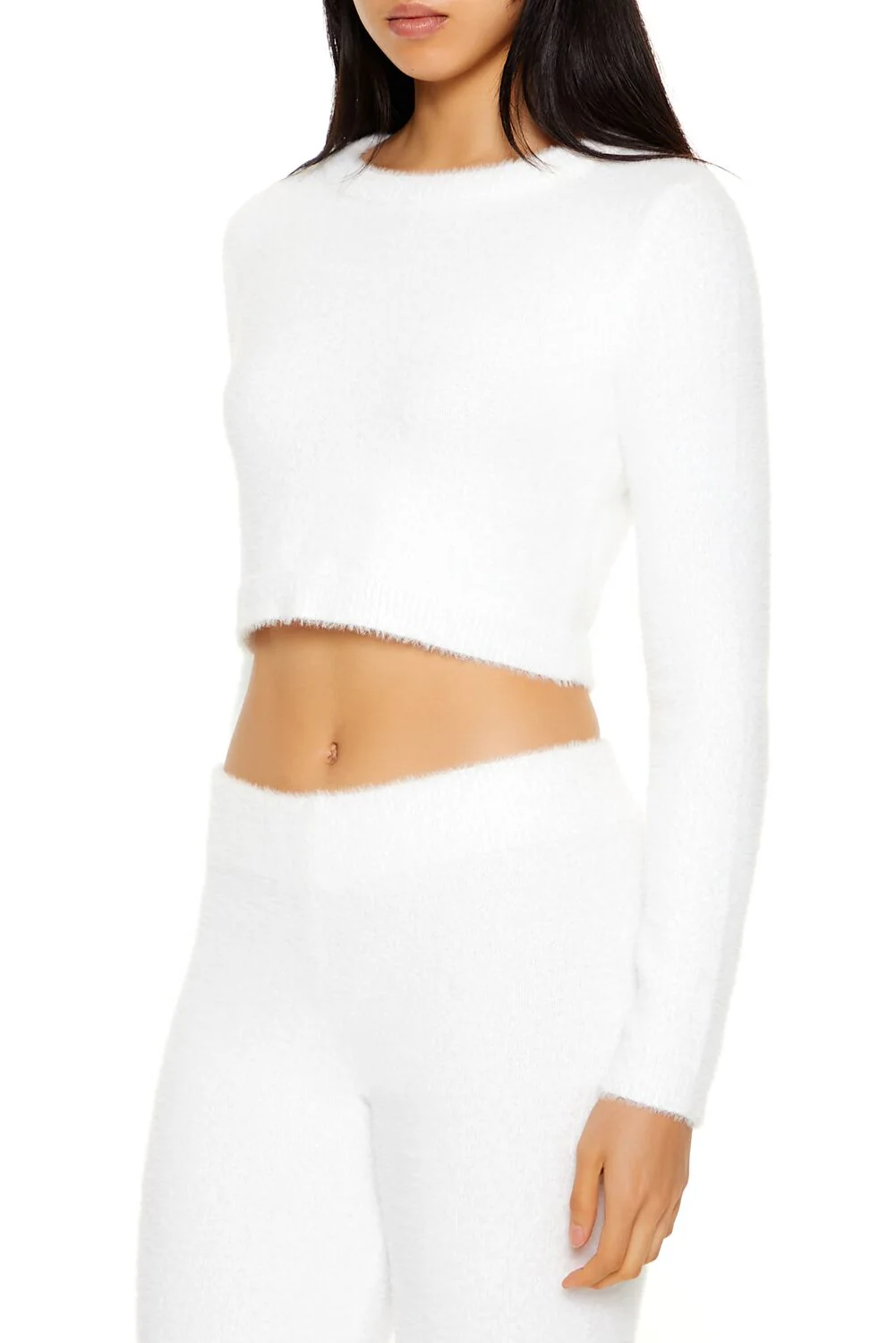 Fuzzy Knit Cropped Sweater - Image 6