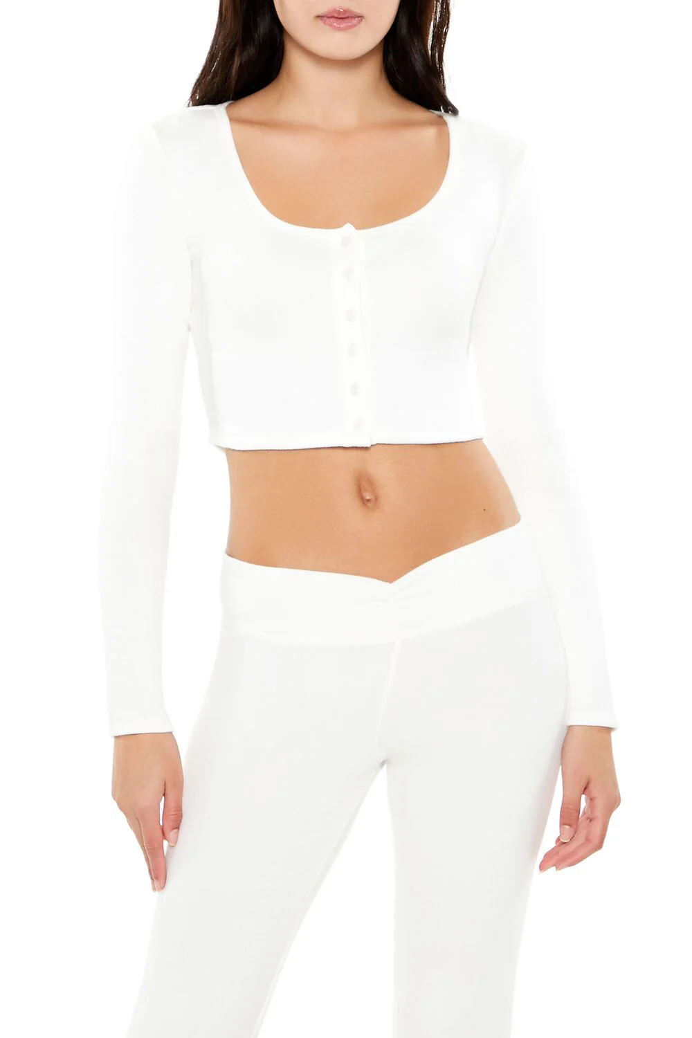 Button-Front Crop Top - Image 6
