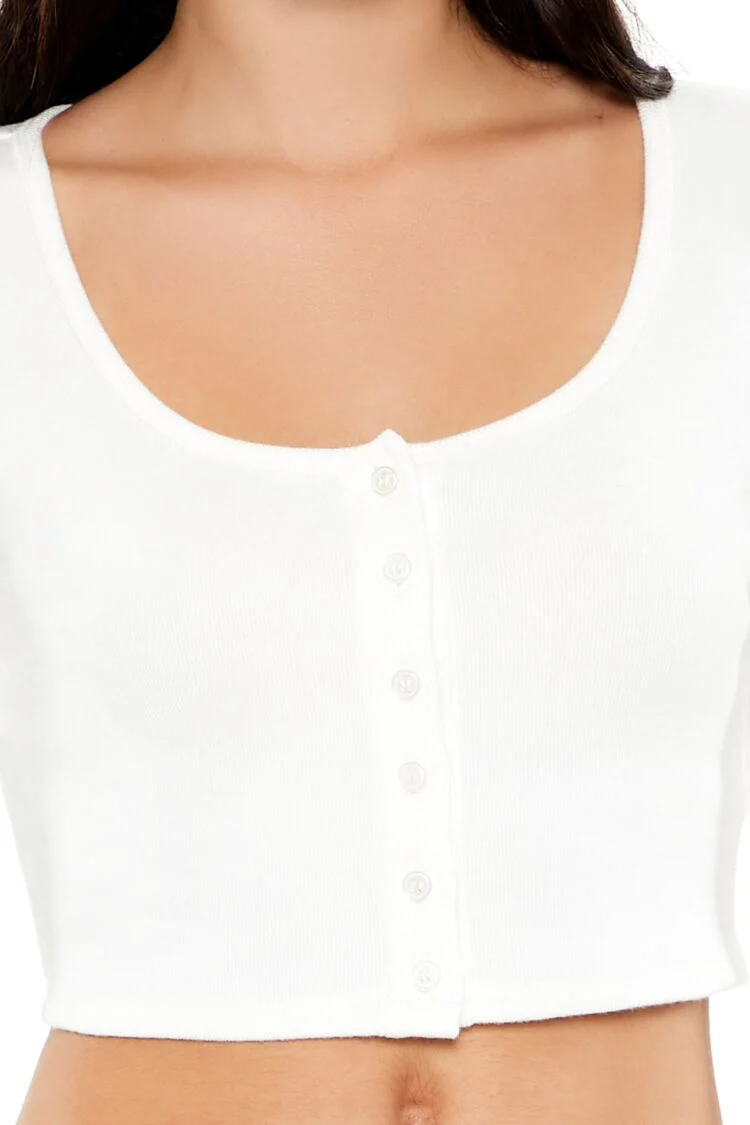 Button-Front Crop Top - Image 8