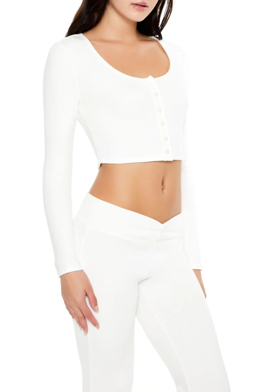 Button-Front Crop Top - Image 9