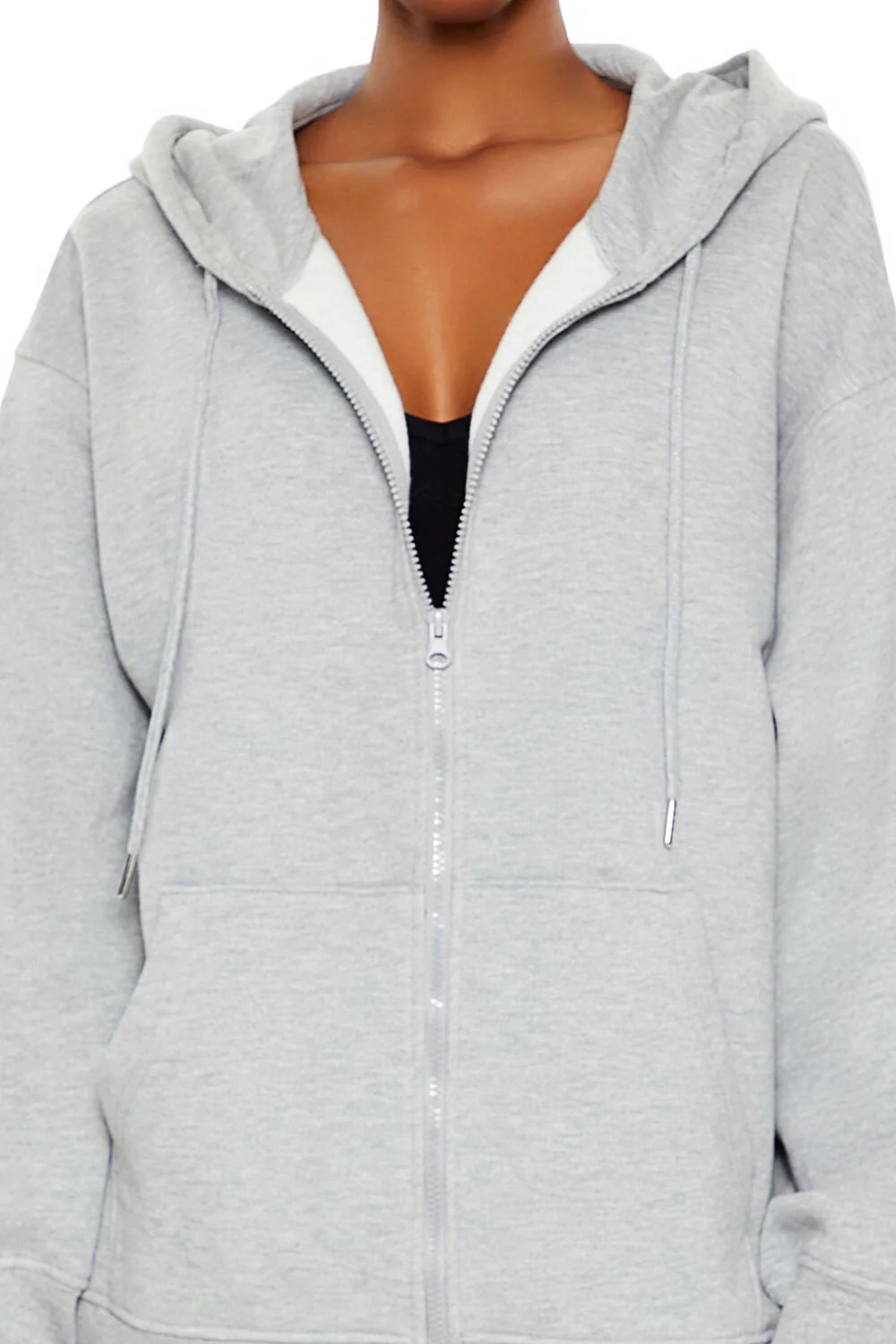 Oversized Fleece Zip-Up Hoodie - Image 3
