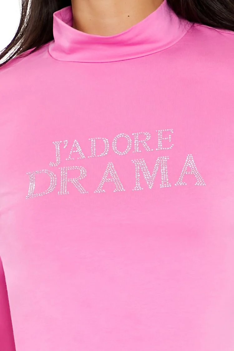Rhinestone Jadore Drama Top - Image 3
