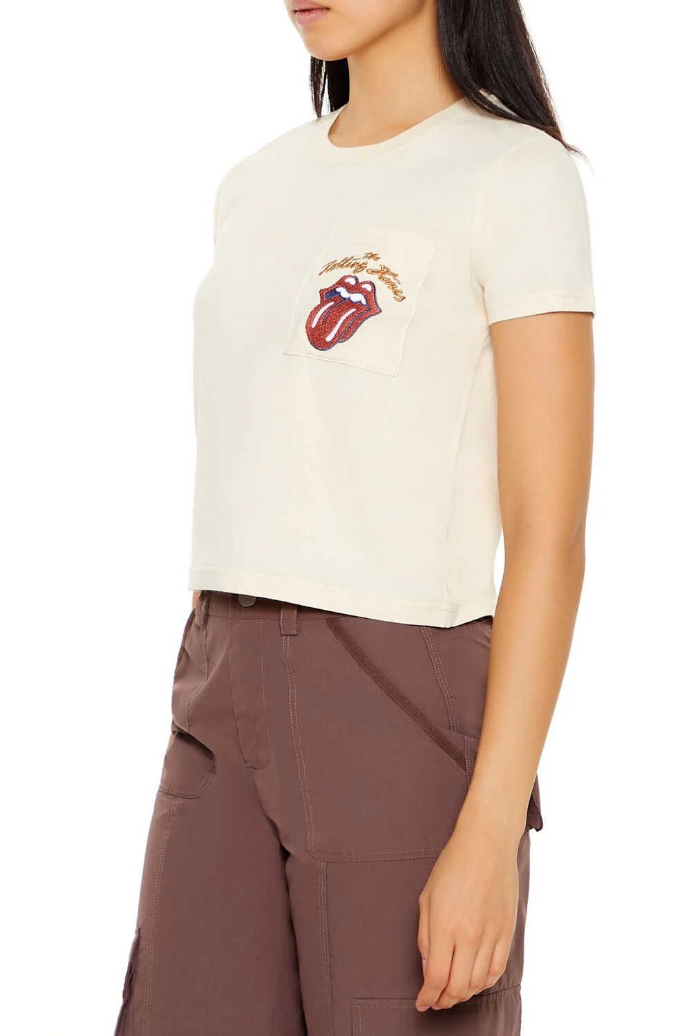 Embroidered The Rolling Stones Tee - Image 4