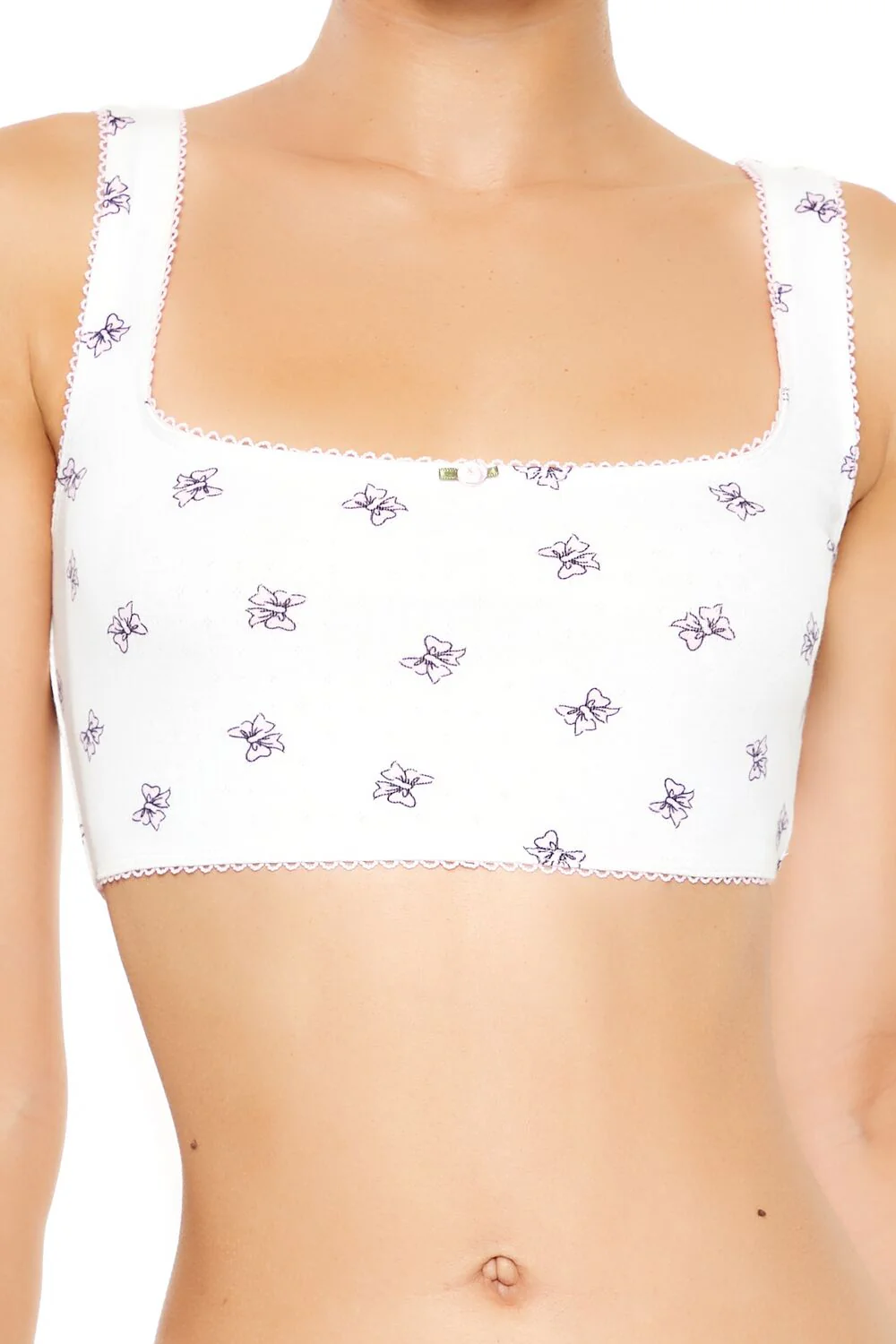 Rosette Bow Longline Bralette - Image 3