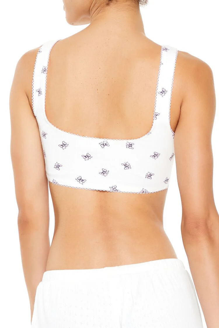 Rosette Bow Longline Bralette - Image 5