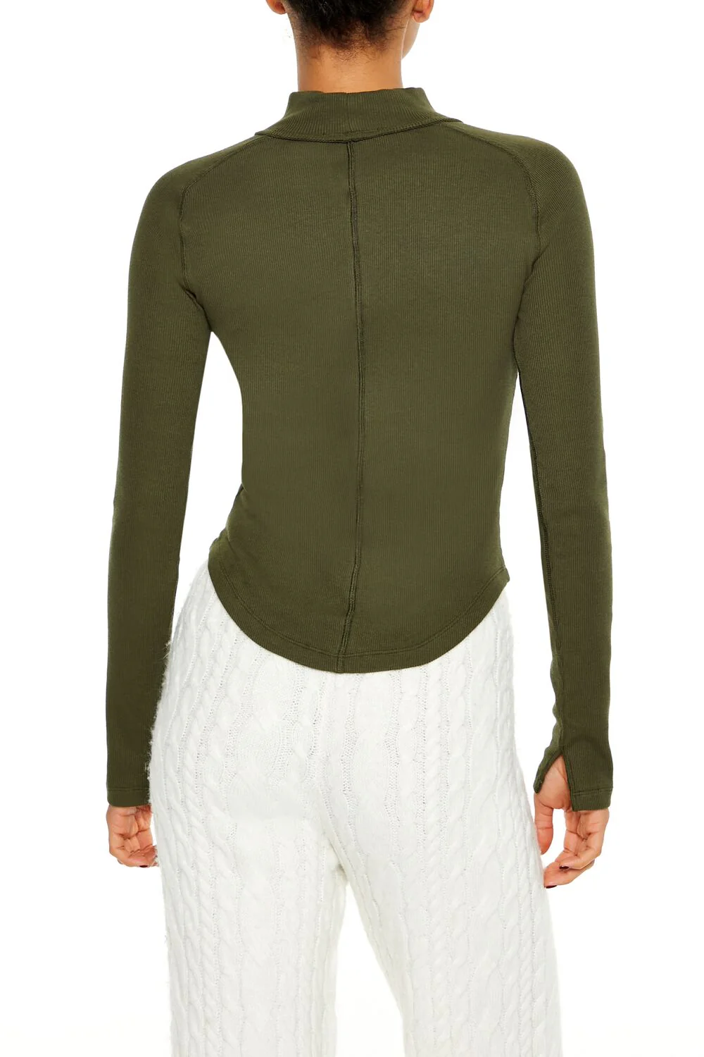 Ribbed Mock Neck Top - Image 5