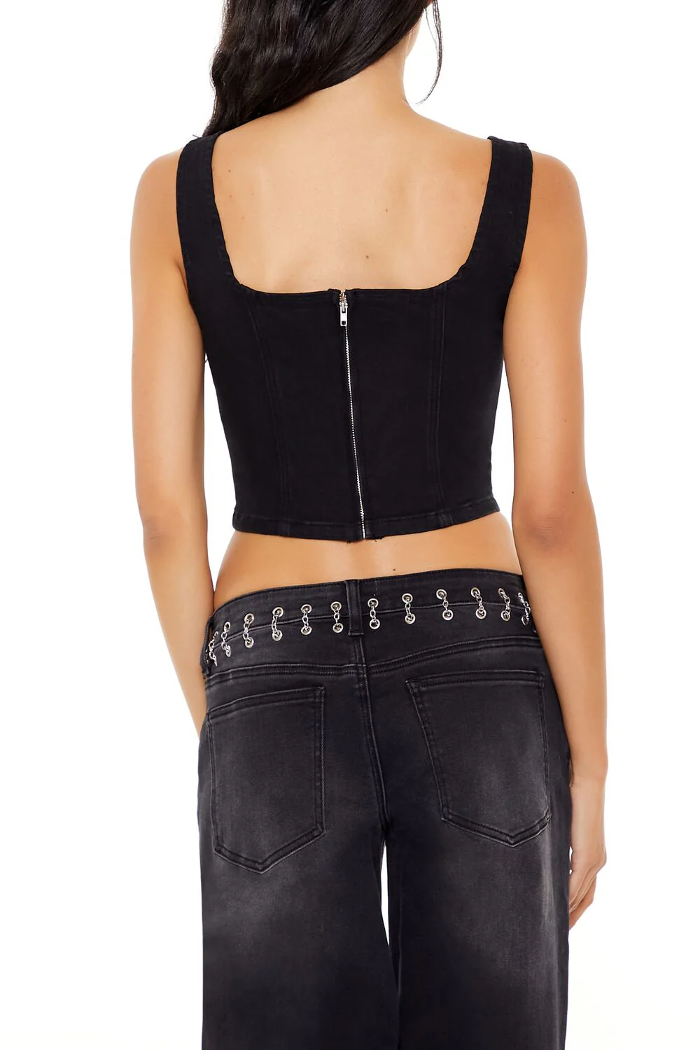 Sweetheart Denim Crop Top - Image 5
