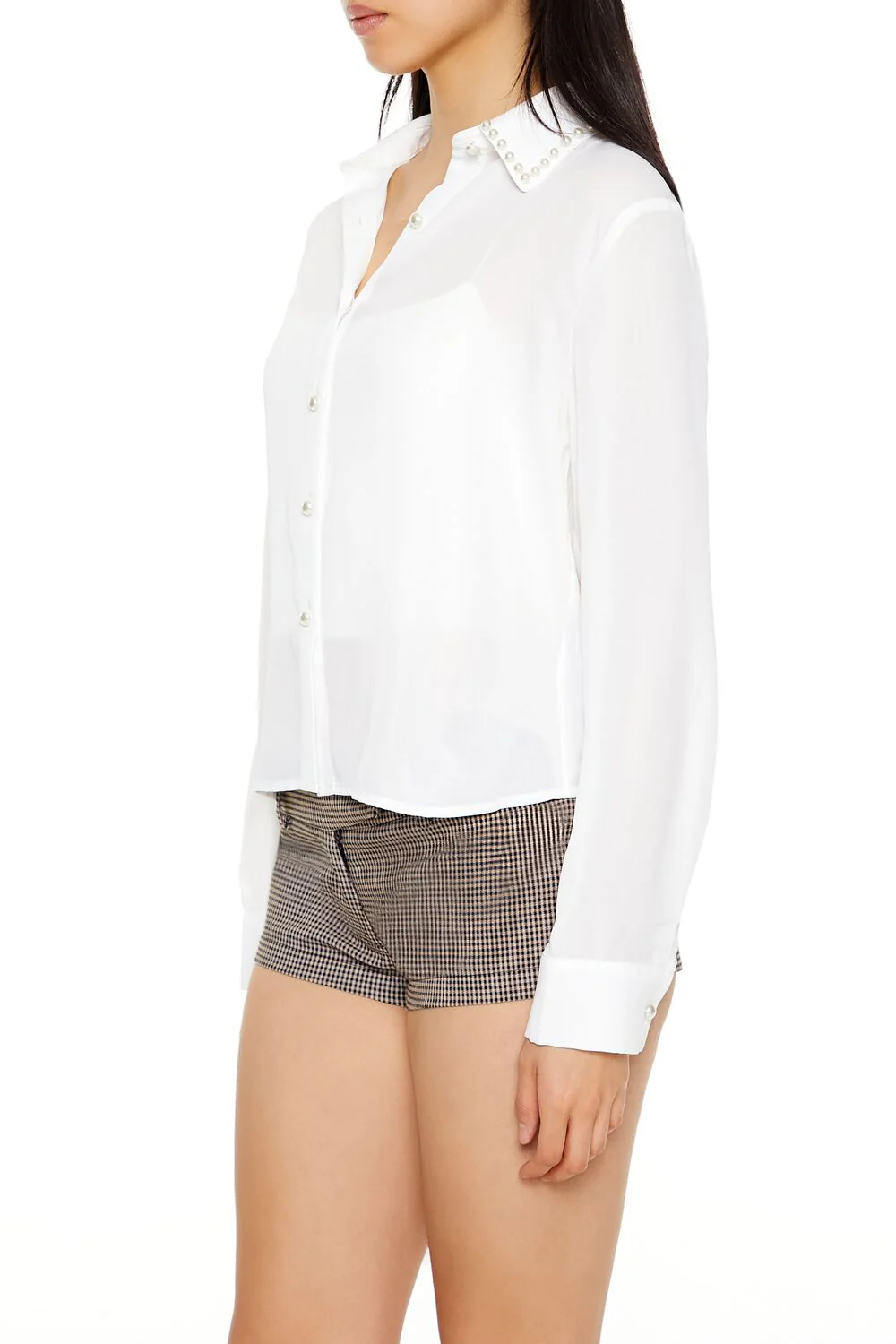 Oversized Sheer Chiffon Shirt - Image 4