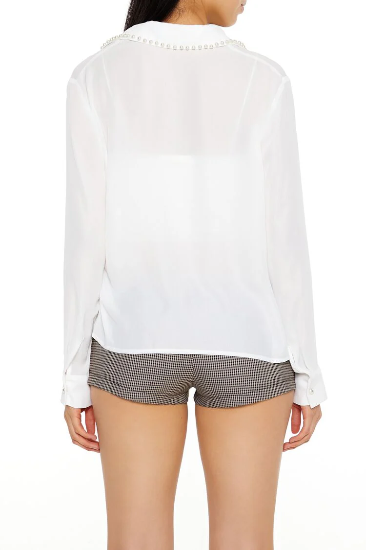 Oversized Sheer Chiffon Shirt - Image 5