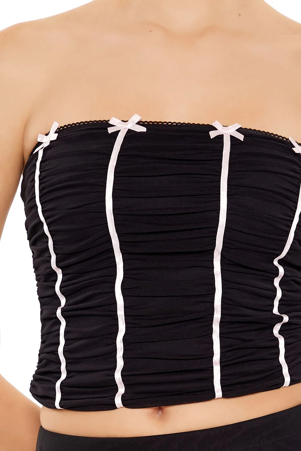 Bow Cropped Tube Top - Image 3