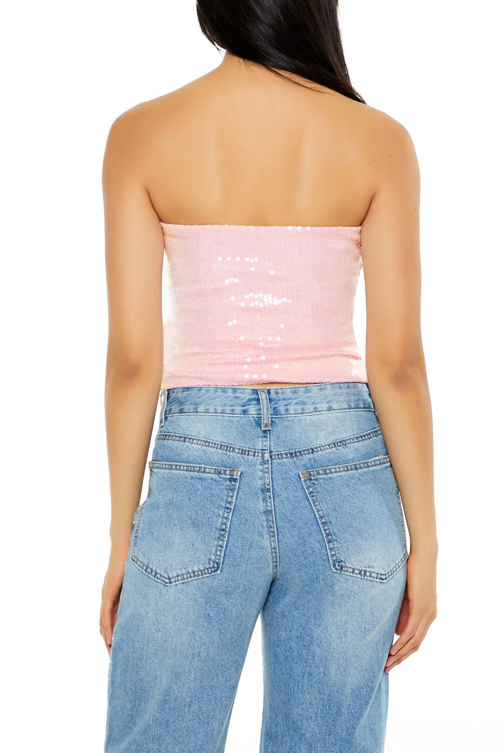 Sequin Tube Crop Top - Image 5