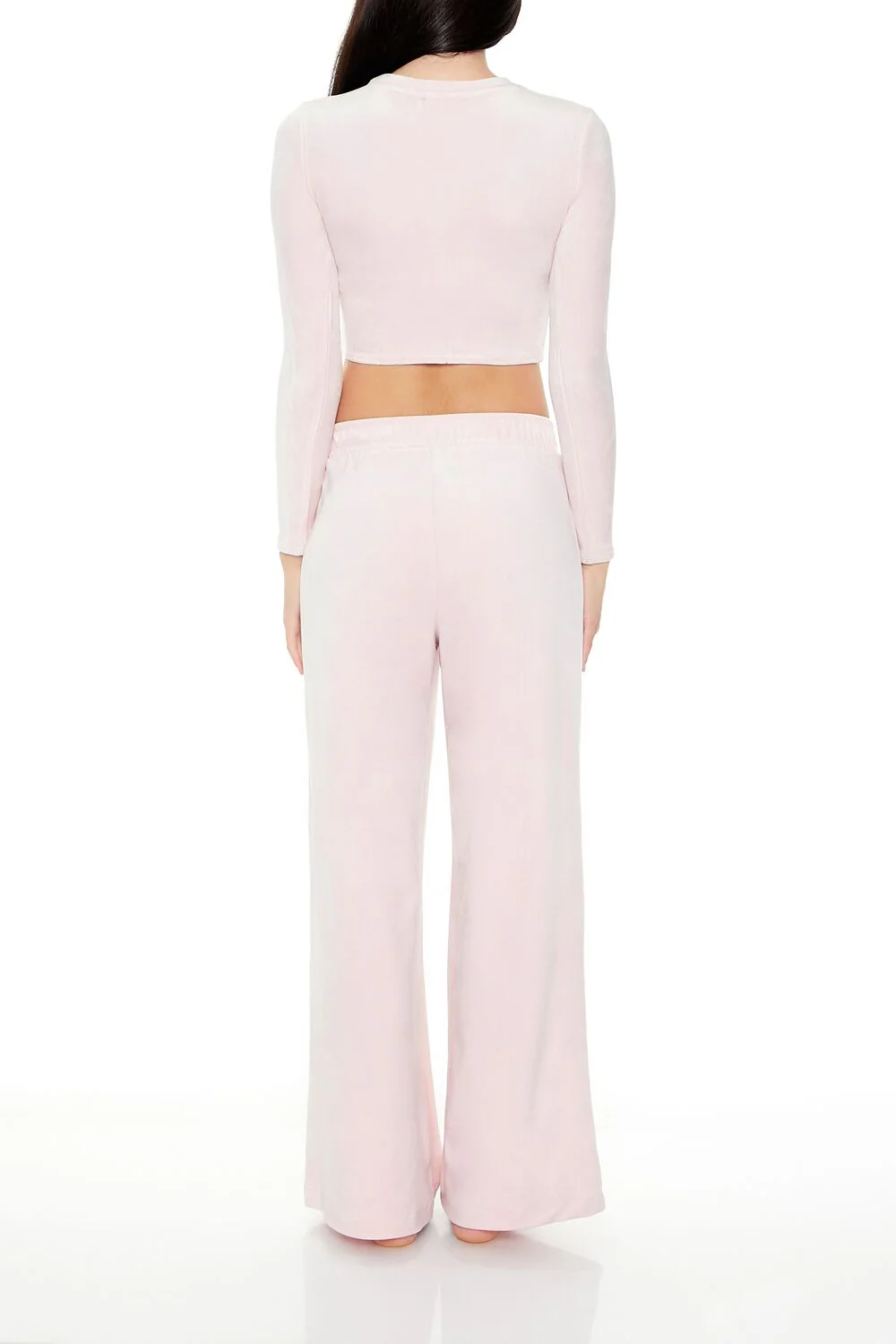 Velour Mid-Rise Wide-Leg Pants - Image 4