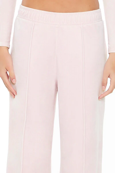 Velour Mid-Rise Wide-Leg Pants - Image 5