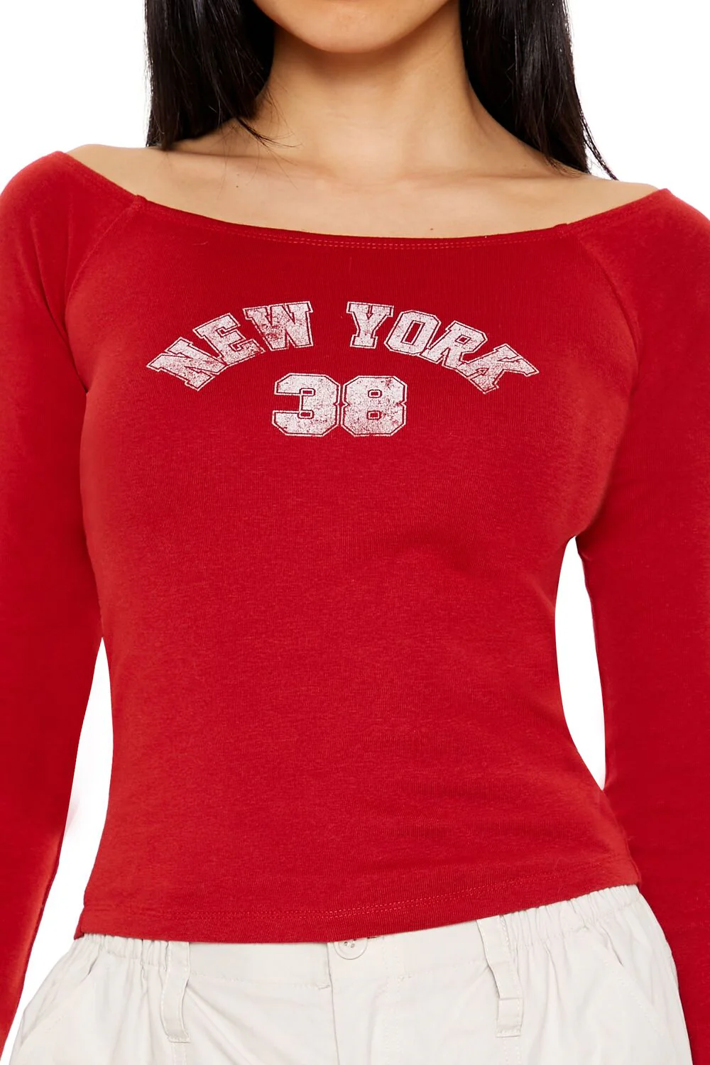 Striped New York 38 Raglan Tee - Image 3
