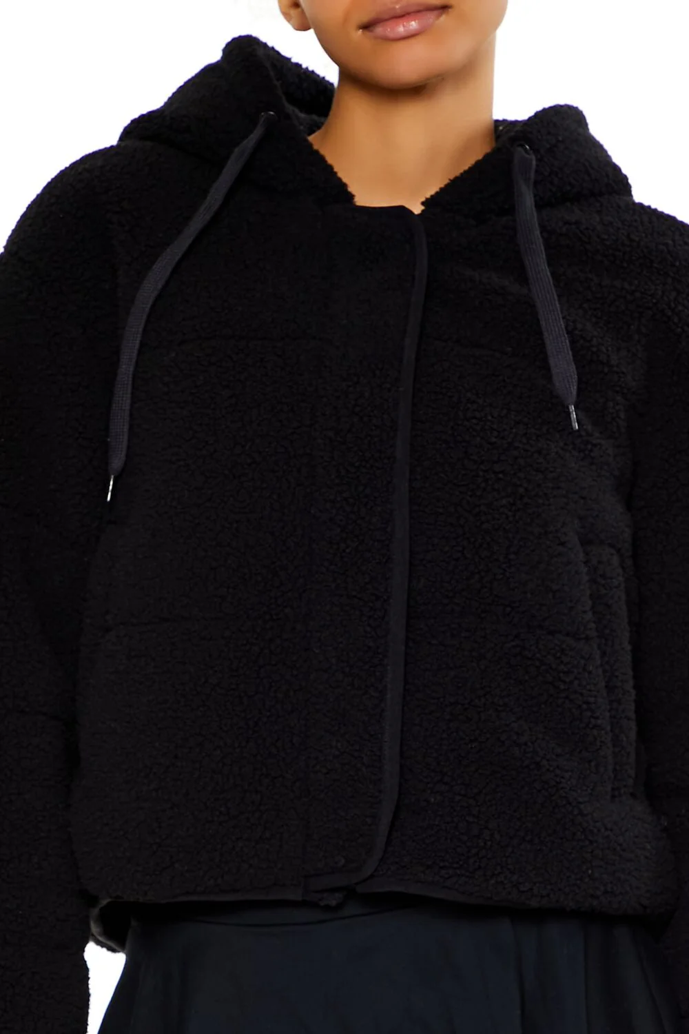 Active Hooded Faux Shearling Jacket - Image 3