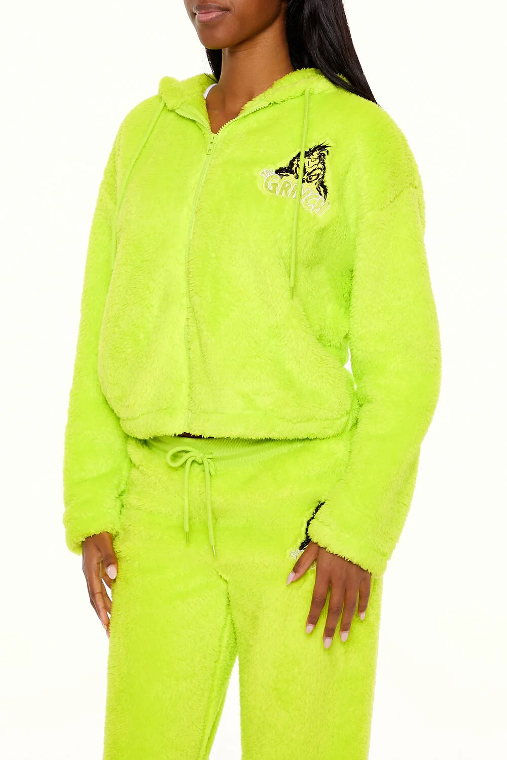 The Grinch Embroidered Zip-Up Hoodie - Image 4