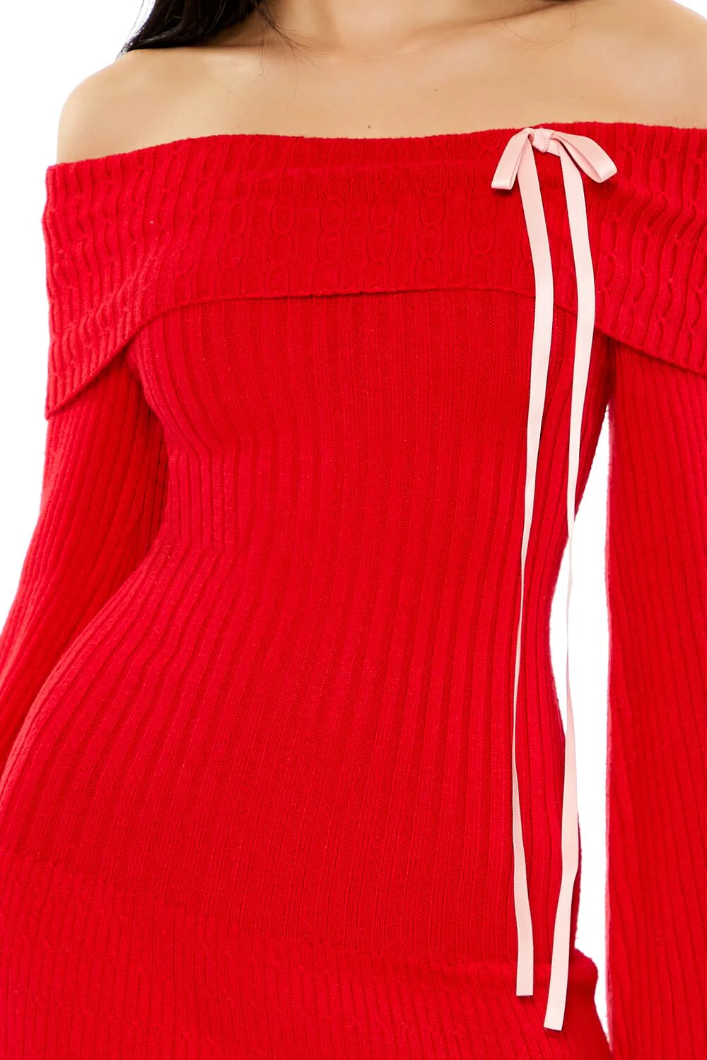 Bow Sweater Mini Dress - Image 5