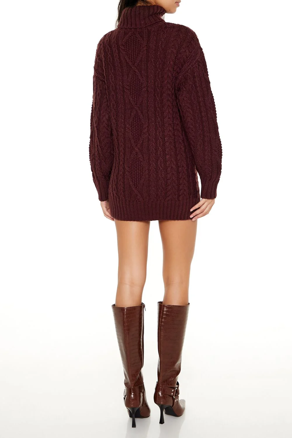 Turtleneck Mini Sweater Dress - Image 10