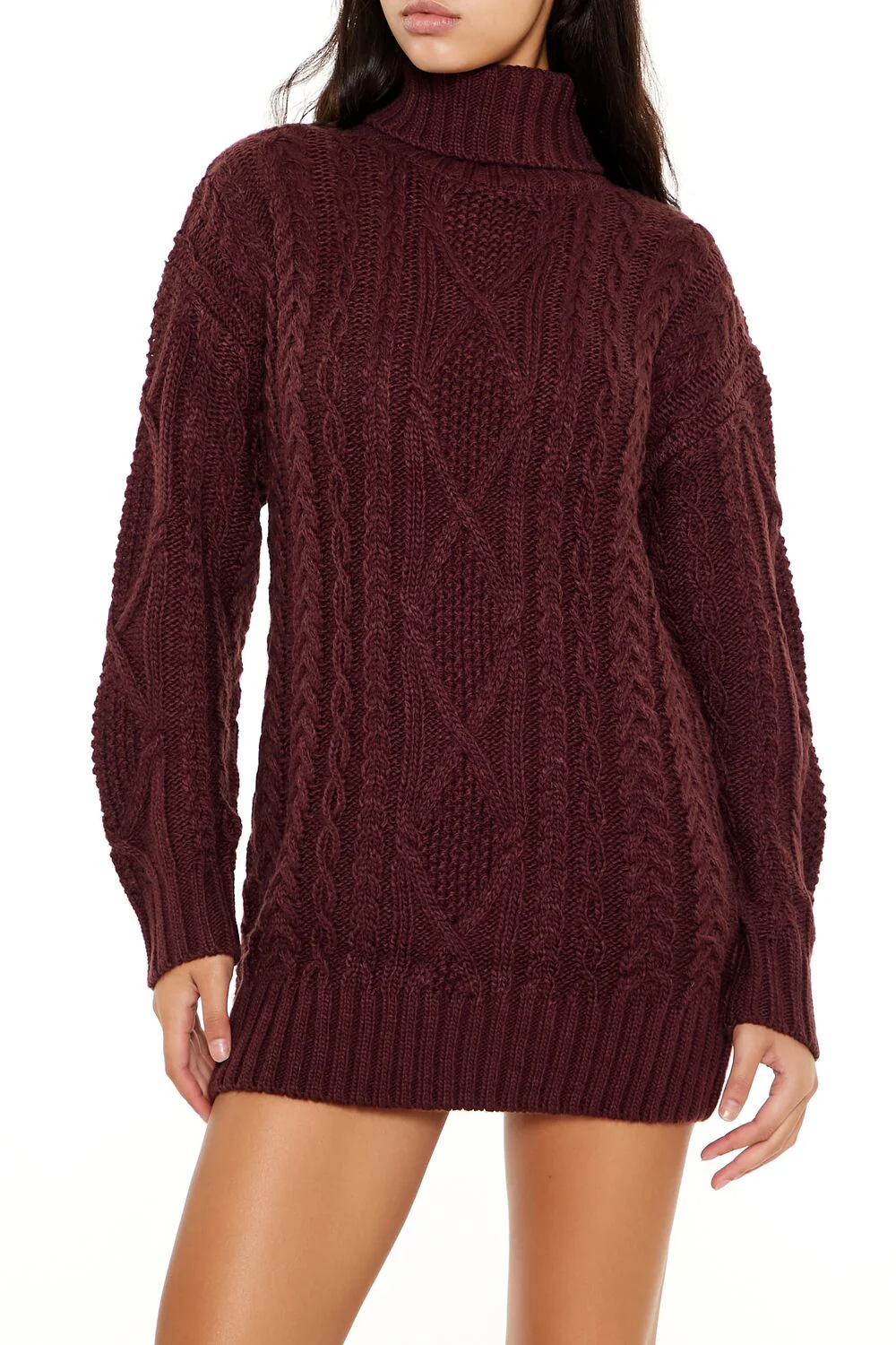 Turtleneck Mini Sweater Dress - Image 7