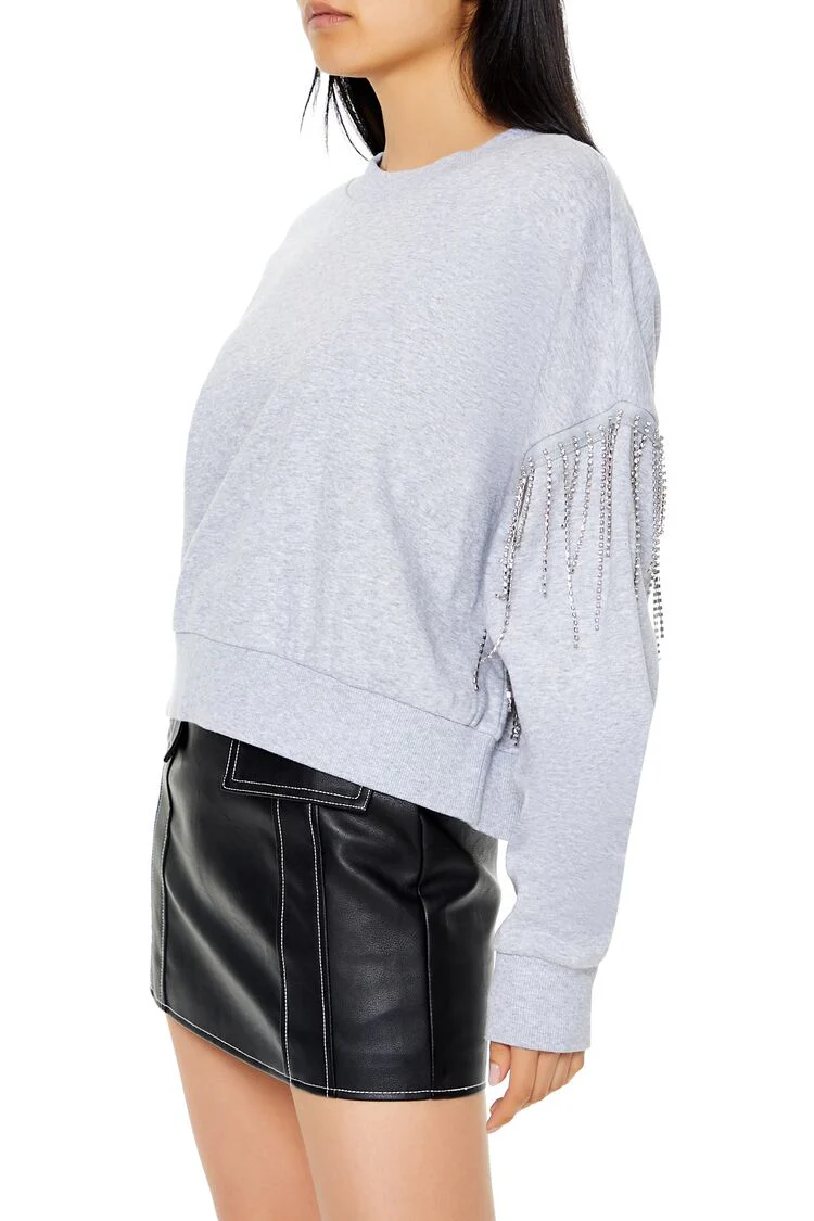 Rhinestone Fringe Pullover - Image 4