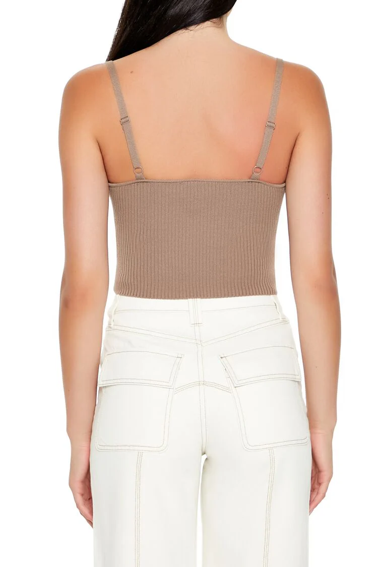 Sweater-Knit Cropped Cami - Image 10