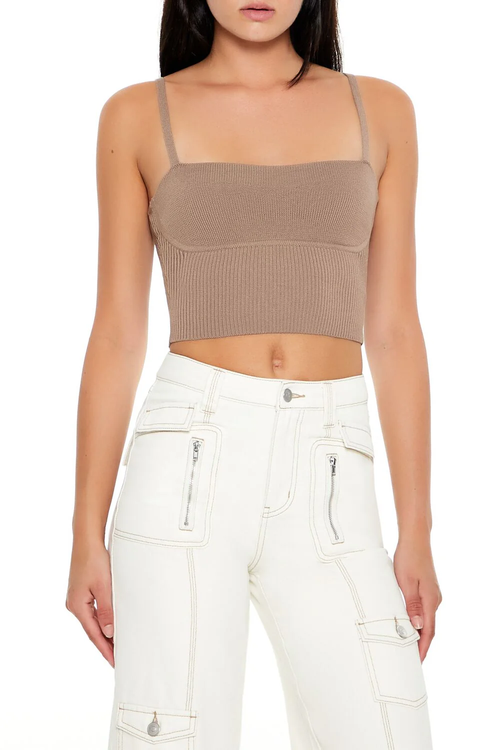 Sweater-Knit Cropped Cami - Image 6