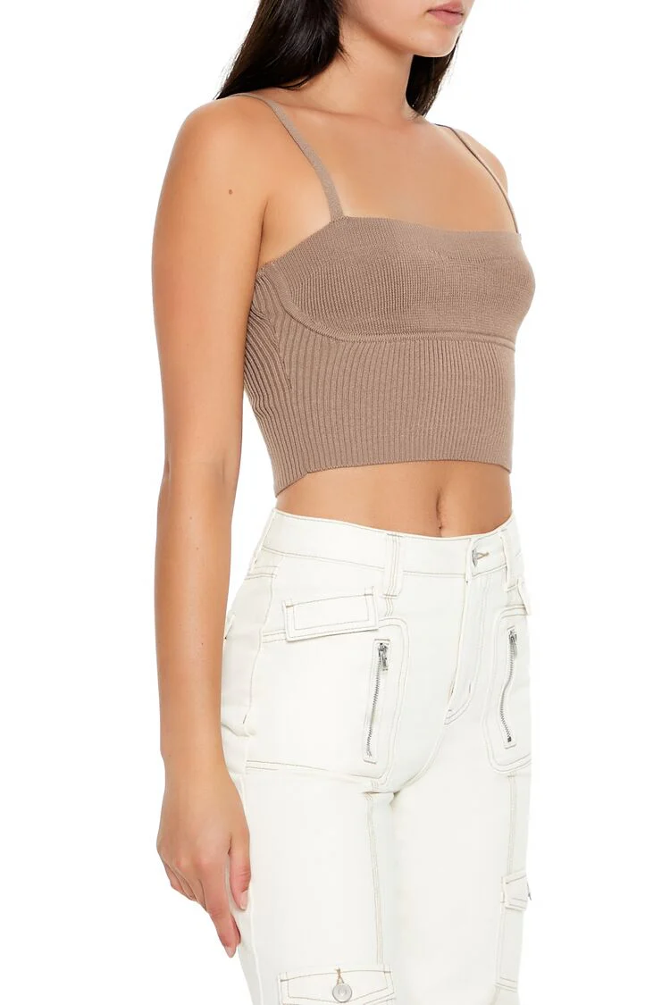 Sweater-Knit Cropped Cami - Image 9