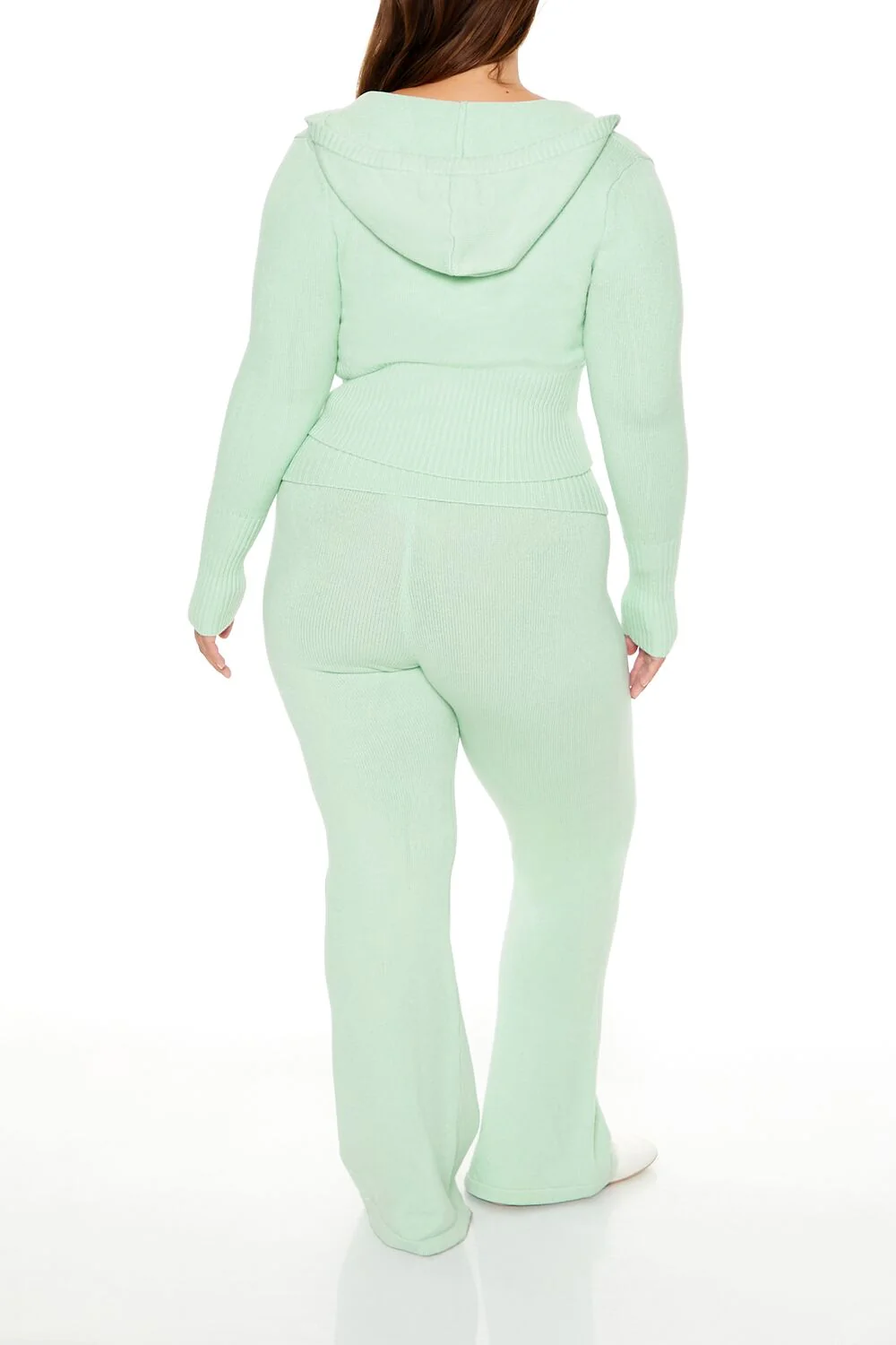 Plus Size Sweater-Knit Flare Pants - Image 4