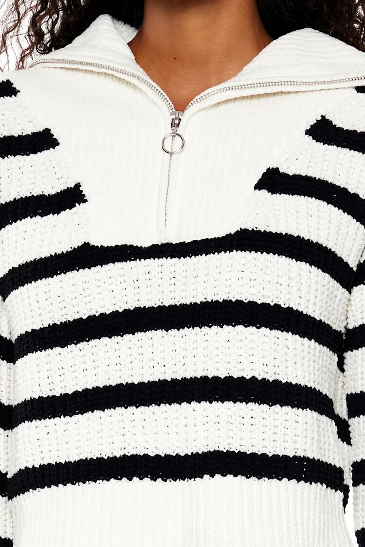 Striped Half-Zip Sweater - Image 8