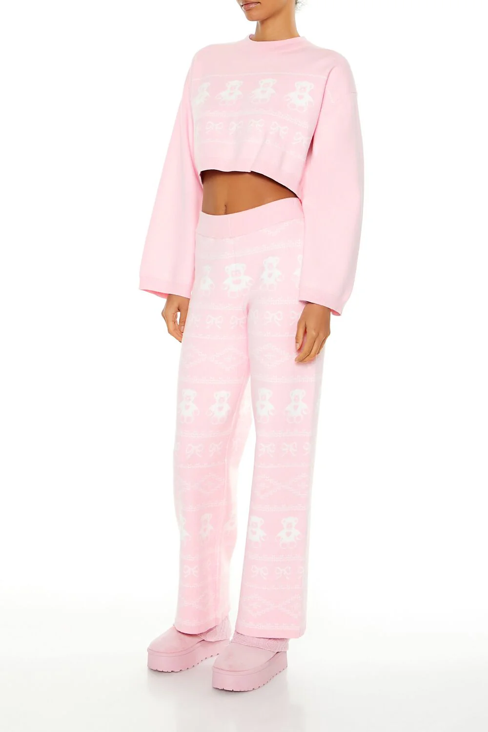 Fair Isle Wide-Leg Pajama Pants - Image 3