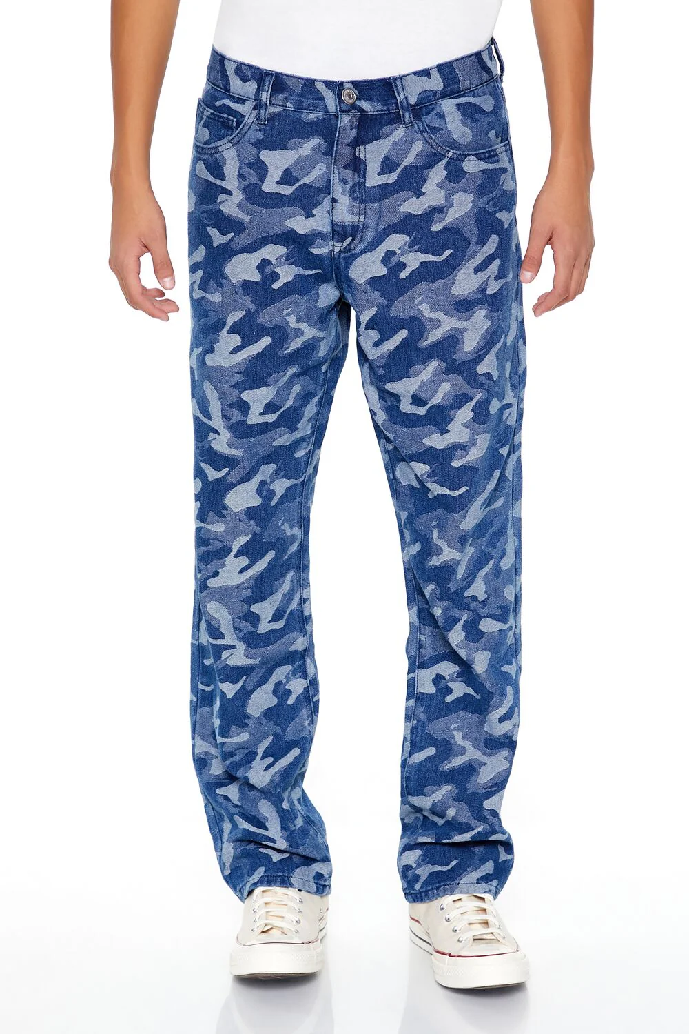 Camo Mid-Rise Straight Jeans - Image 2
