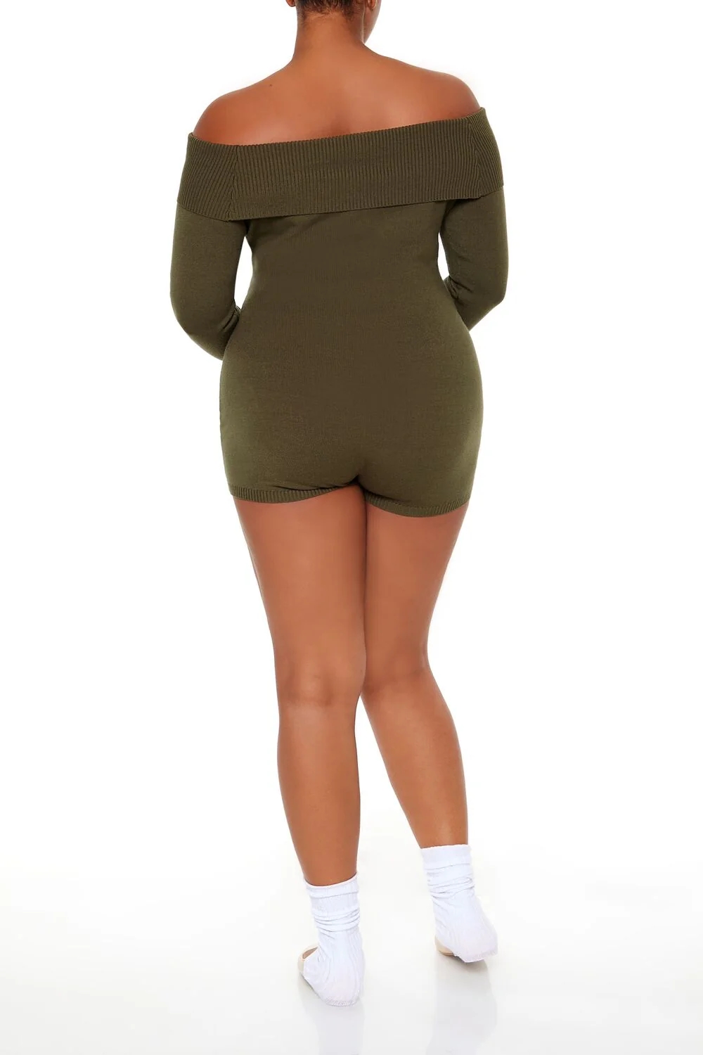 Plus Size Off-the-Shoulder Romper - Image 4