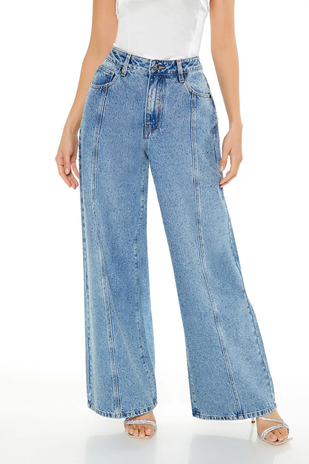 Rhinestone High-Rise Jeans - Image 2