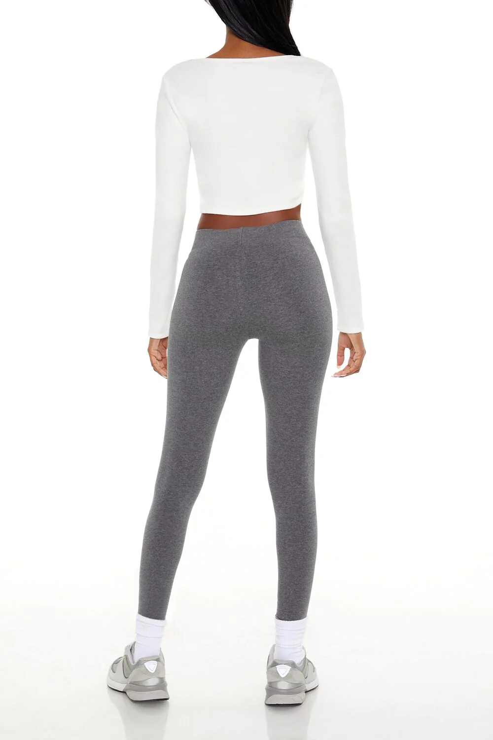 Heathered Mid-Rise Leggings - Image 4