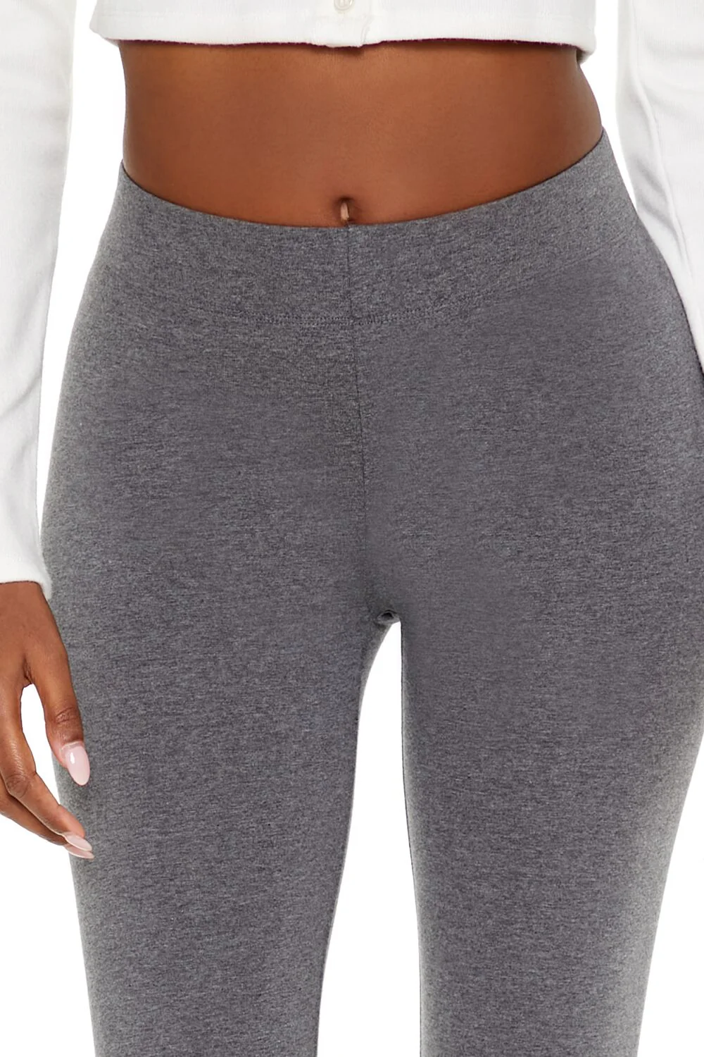 Heathered Mid-Rise Leggings - Image 5