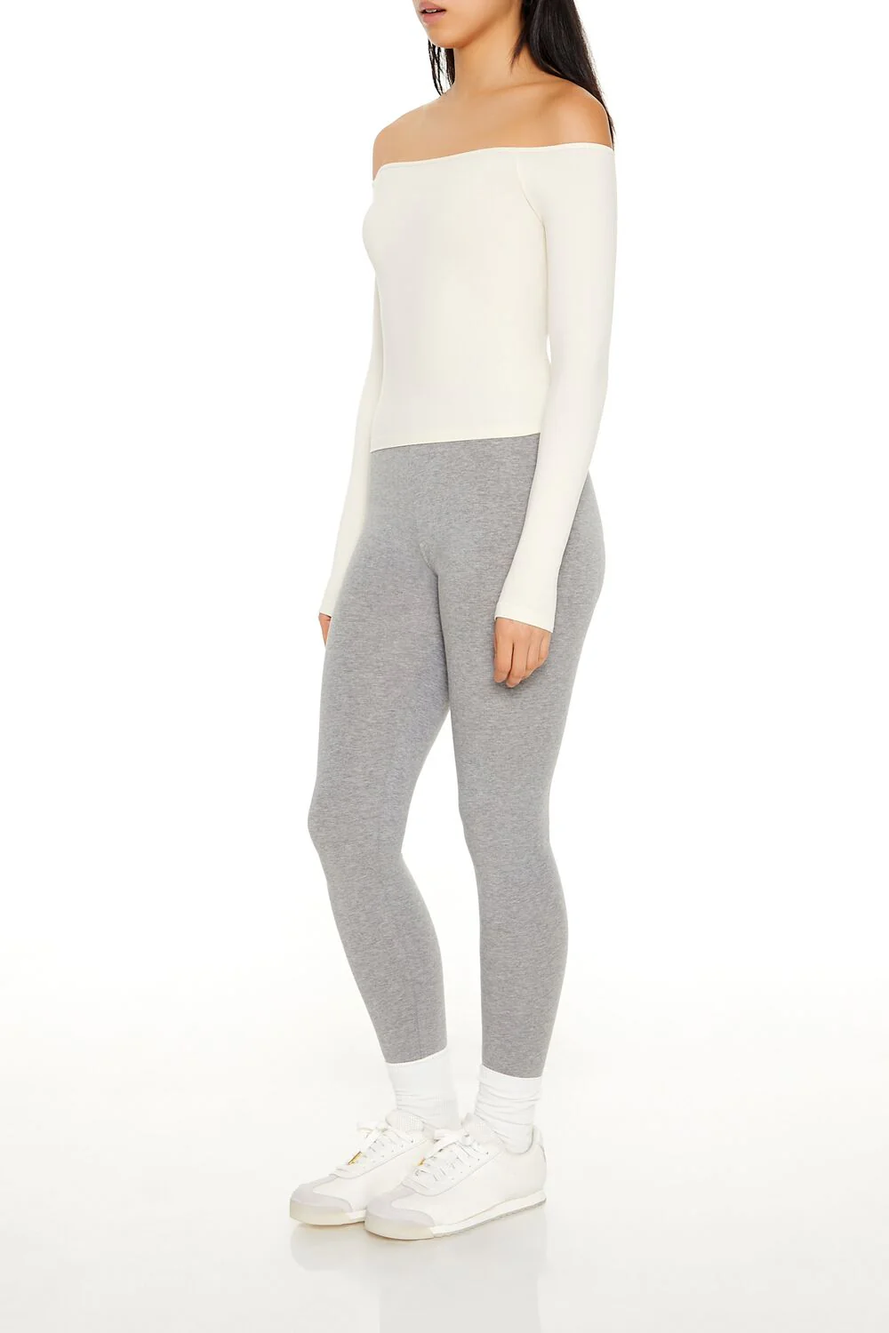 Heathered Mid-Rise Leggings - Image 8