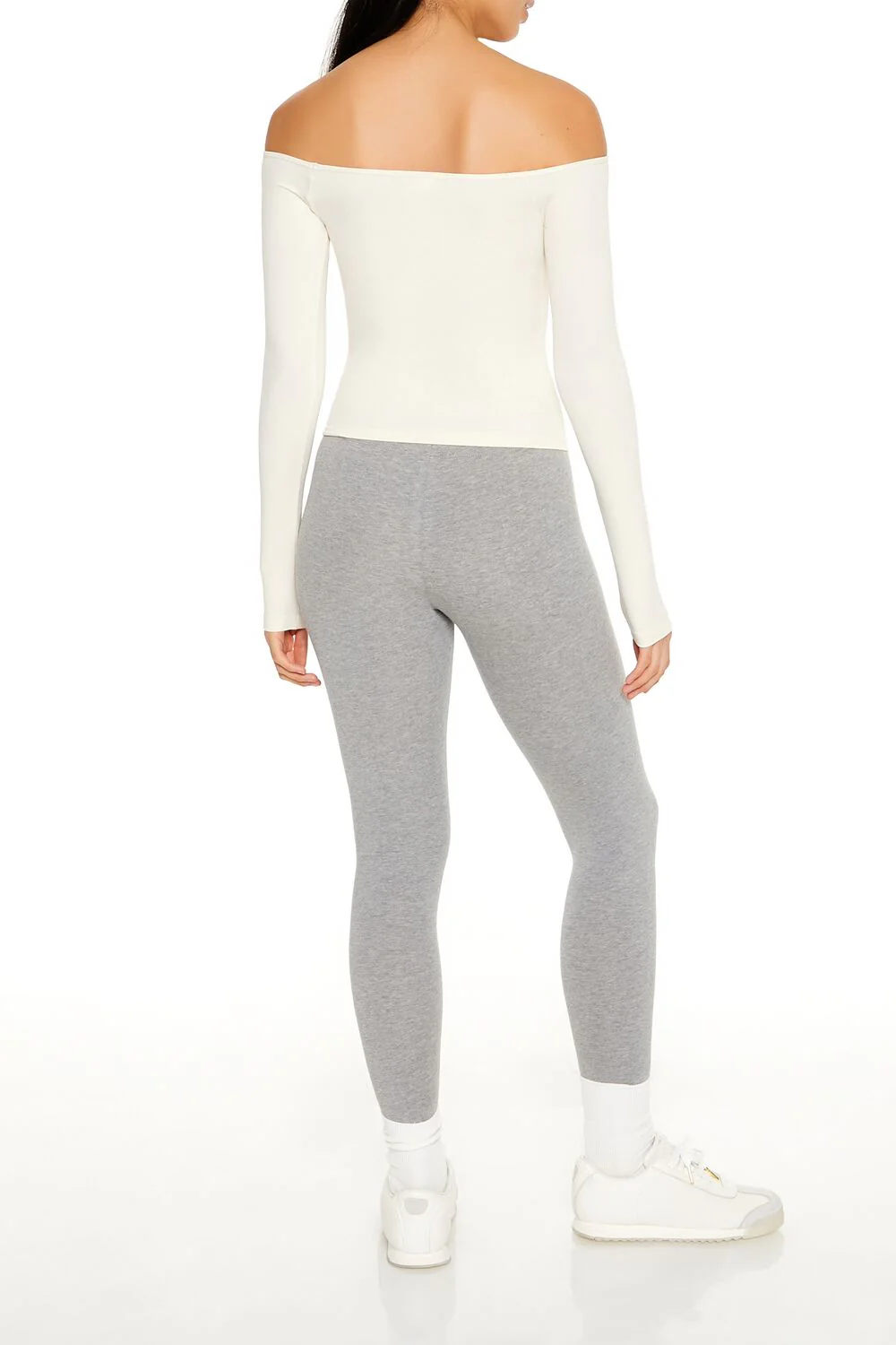 Heathered Mid-Rise Leggings - Image 9