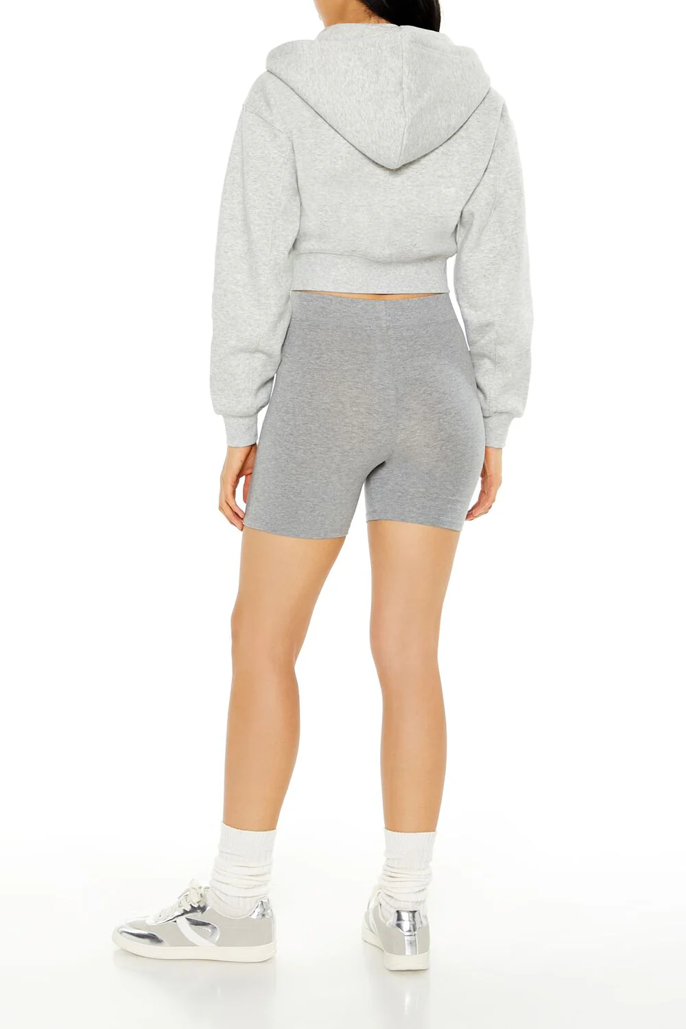 Heather Knit Biker Shorts - Image 4