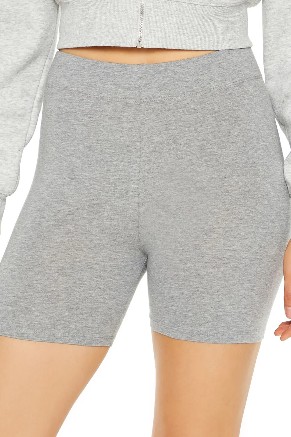 Heather Knit Biker Shorts - Image 5