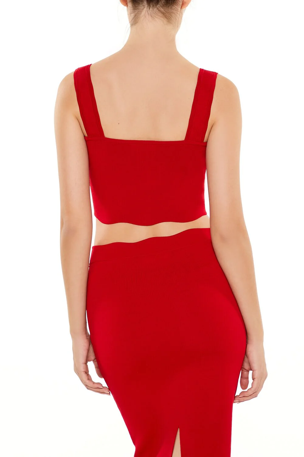 Sweater-Knit Bustier Crop Top - Image 10