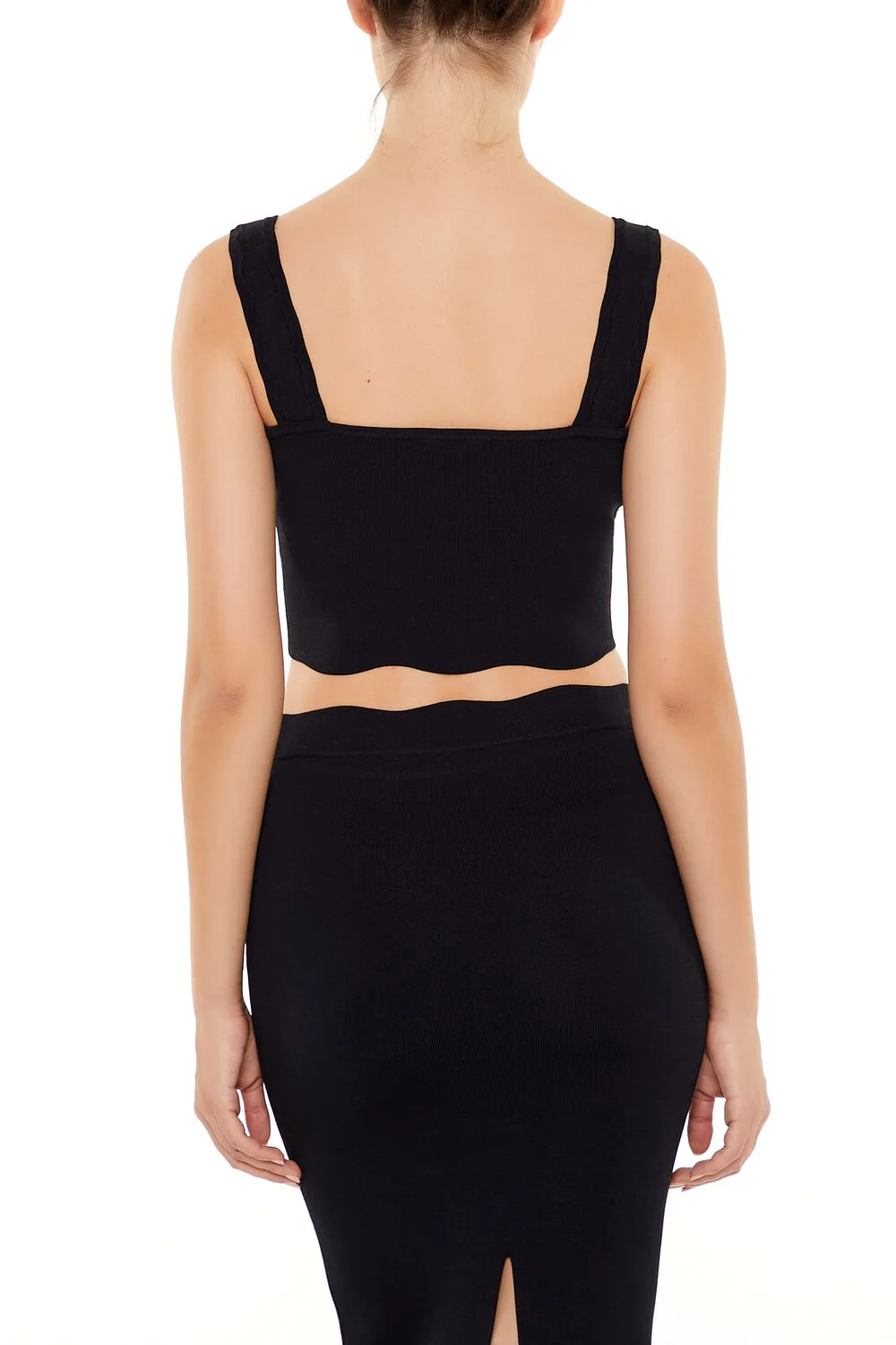 Sweater-Knit Bustier Crop Top - Image 5