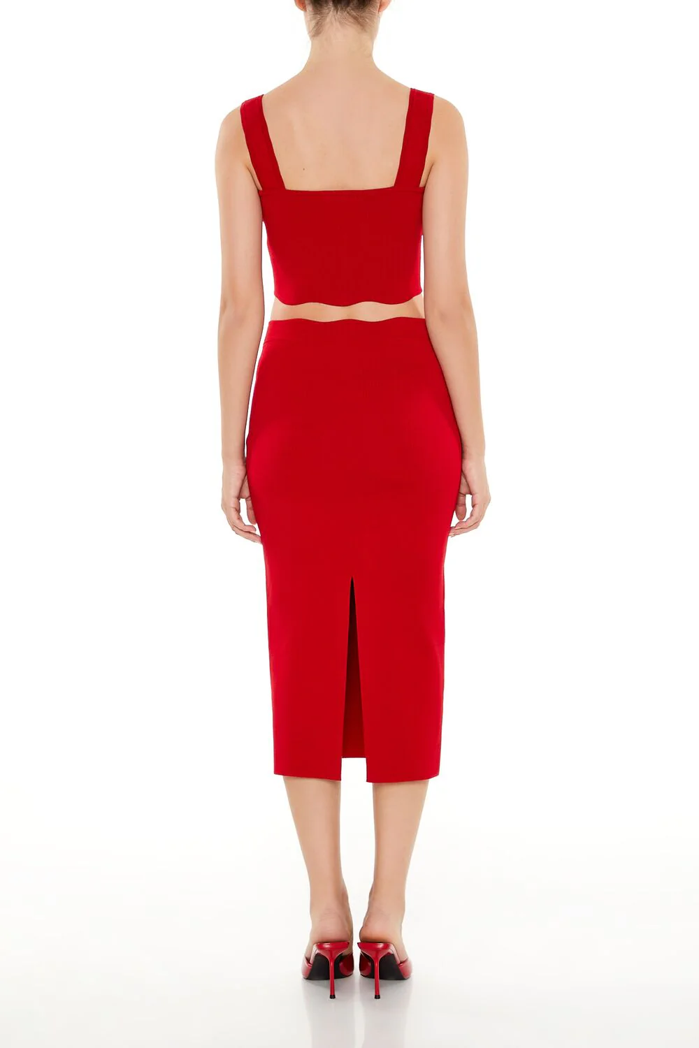 Sweater-Knit Midi Skirt - Image 14