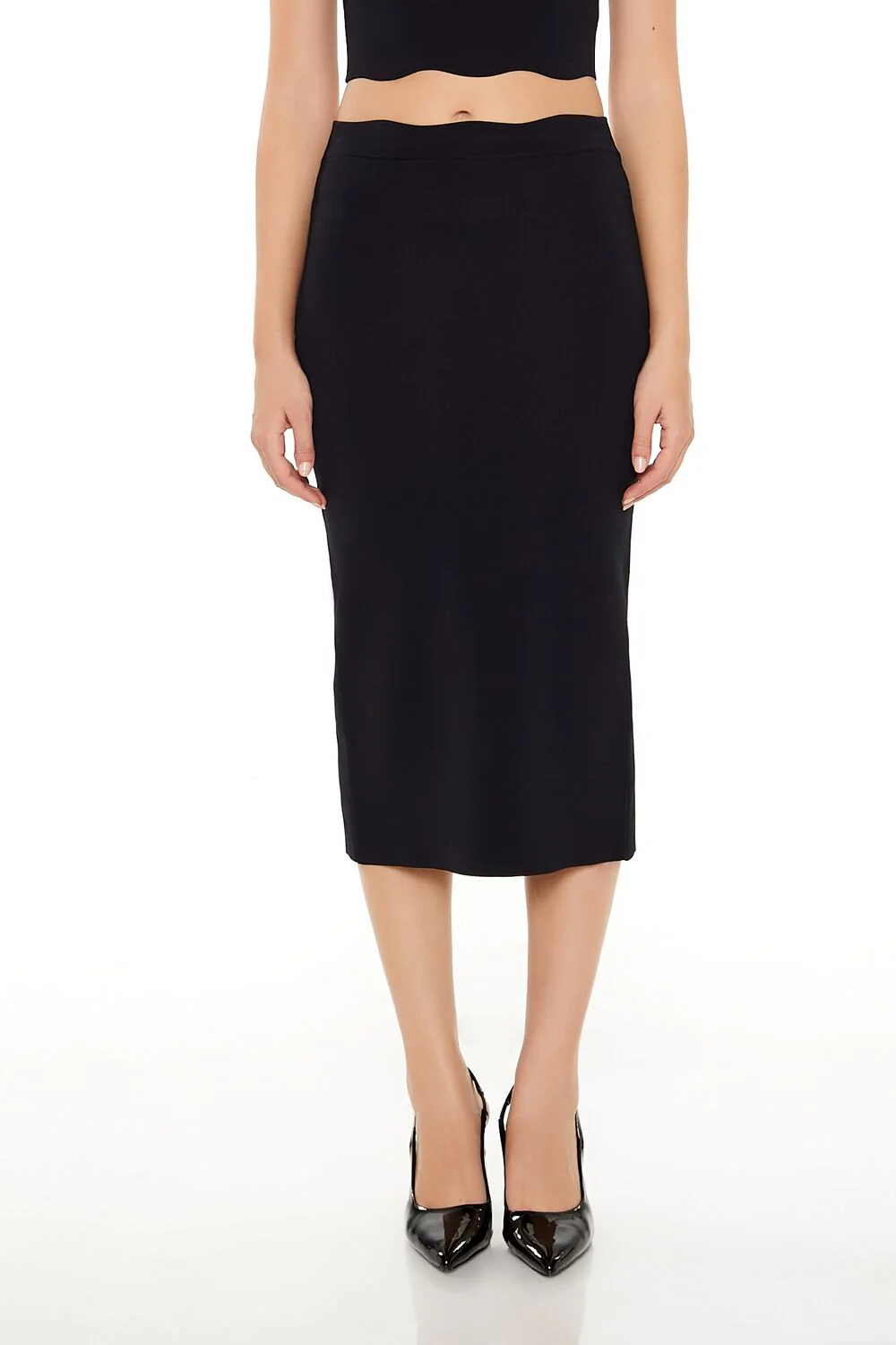 Sweater-Knit Midi Skirt - Image 2