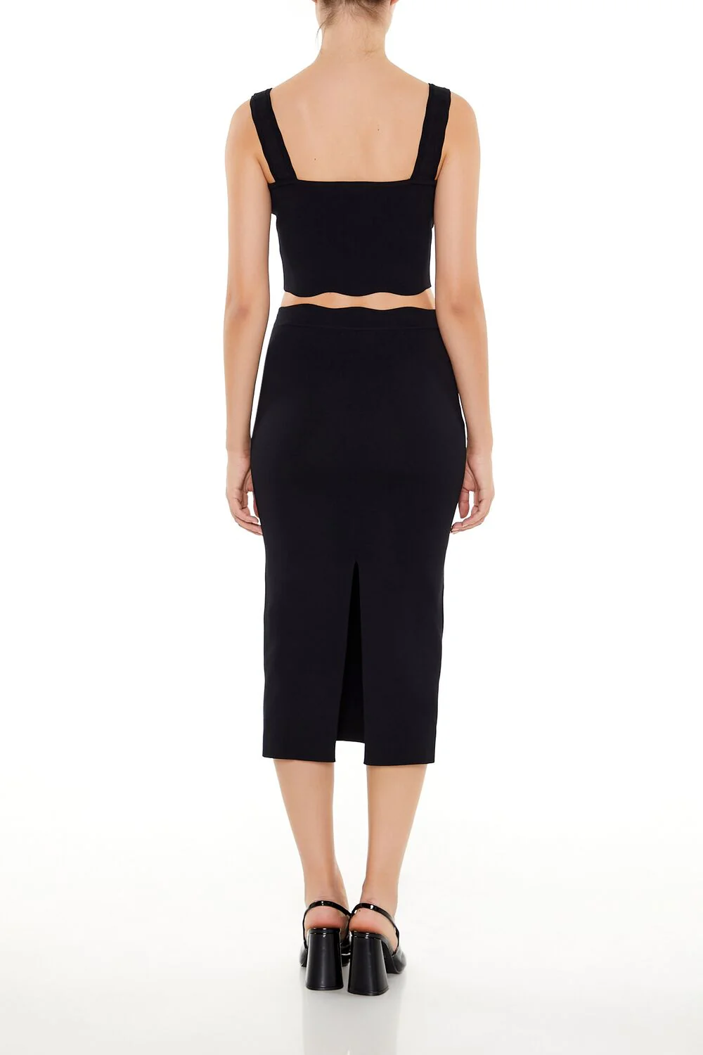 Sweater-Knit Midi Skirt - Image 4