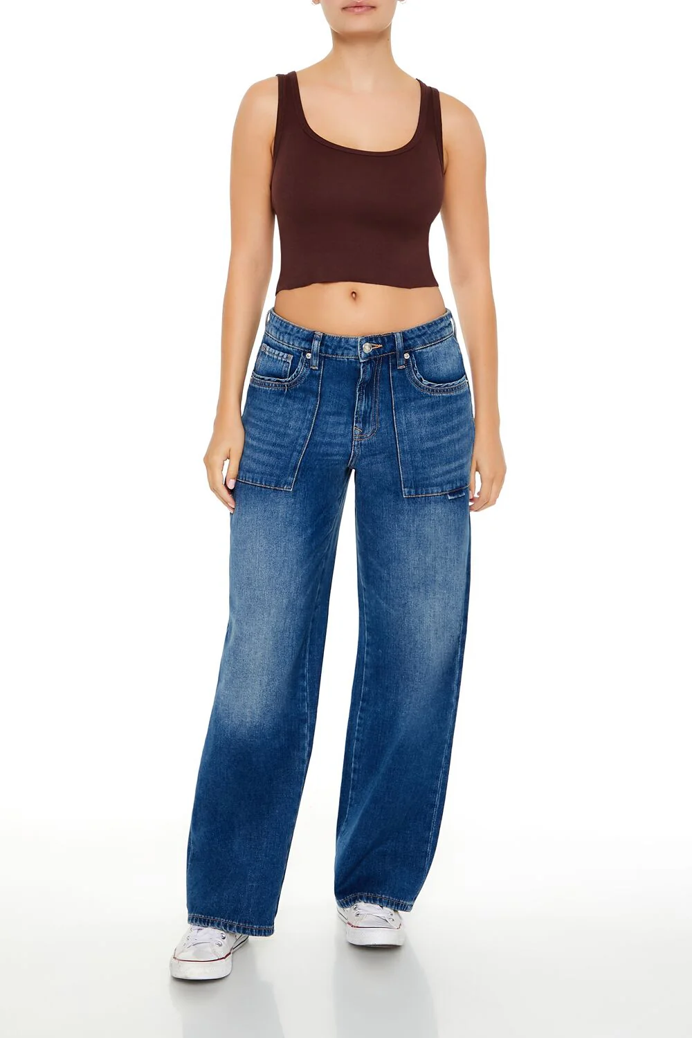 Cotton-Blend Cropped Tank Top - Image 2