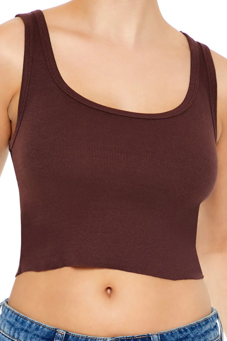 Cotton-Blend Cropped Tank Top - Image 3