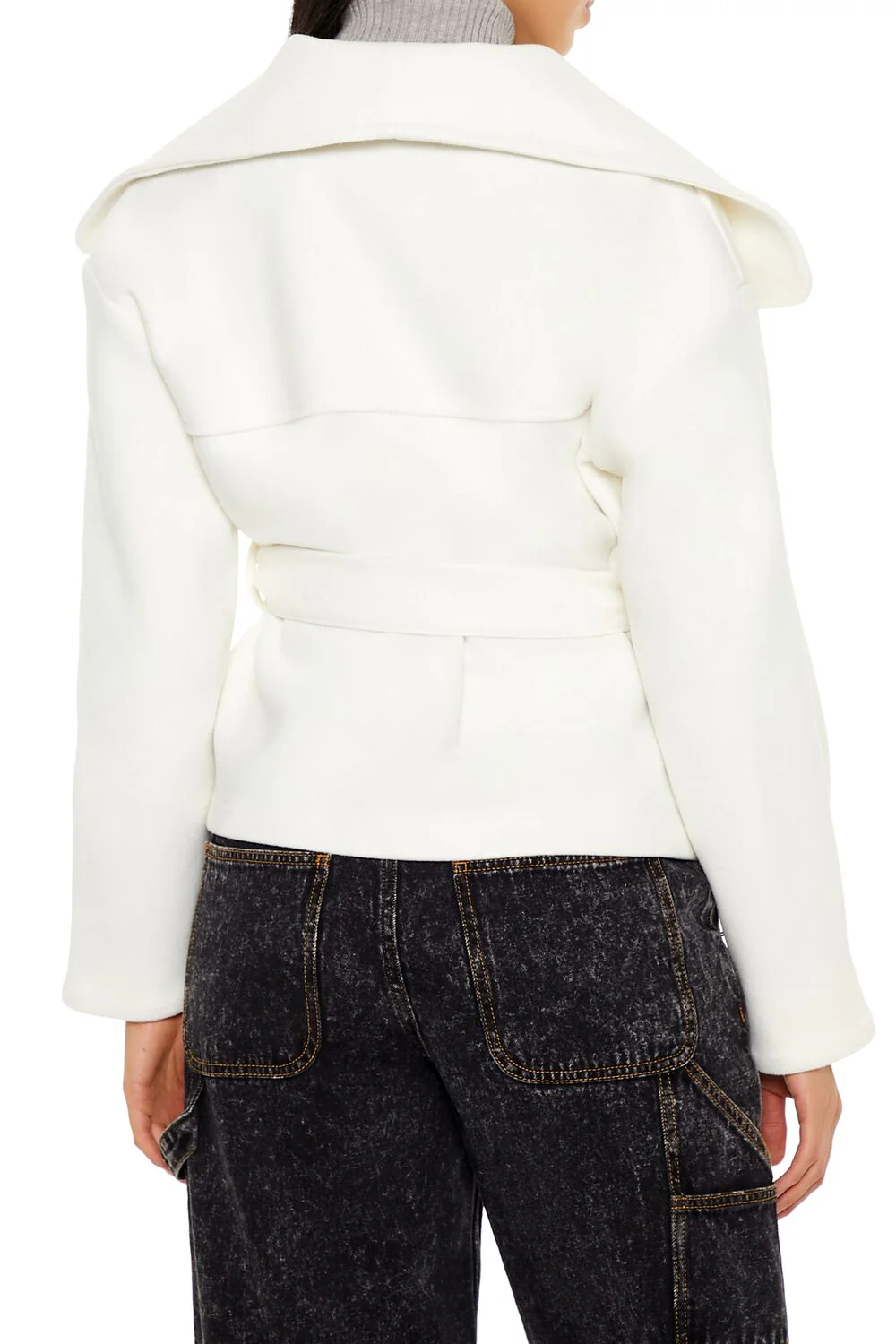 Brushed Tie-Waist Wrap Coat - Image 5