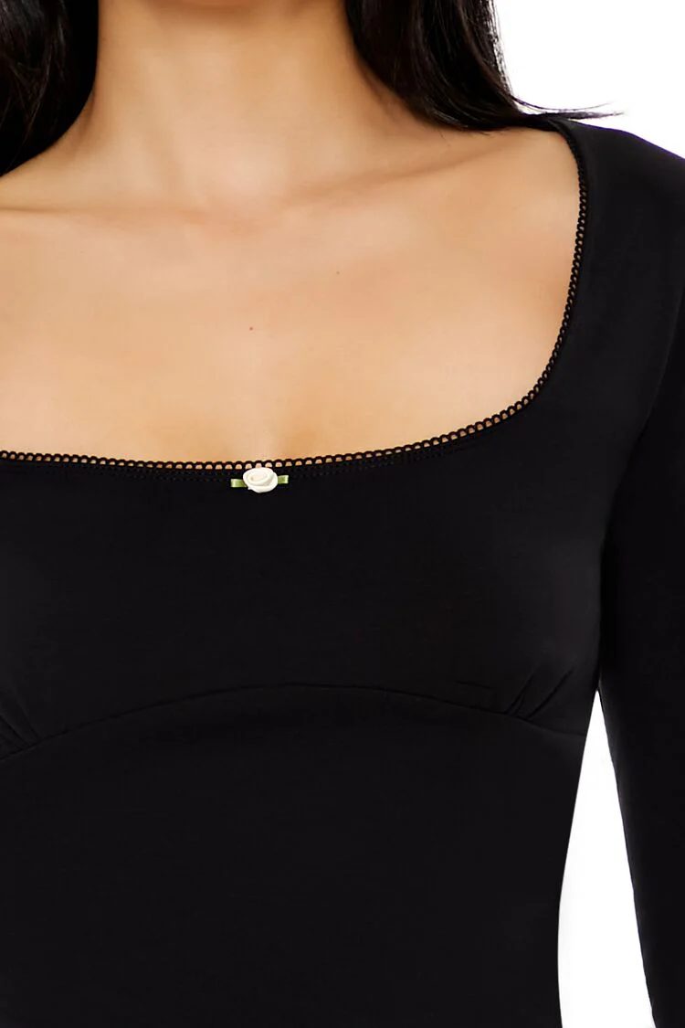 Rosette Long-Sleeve Top - Image 3