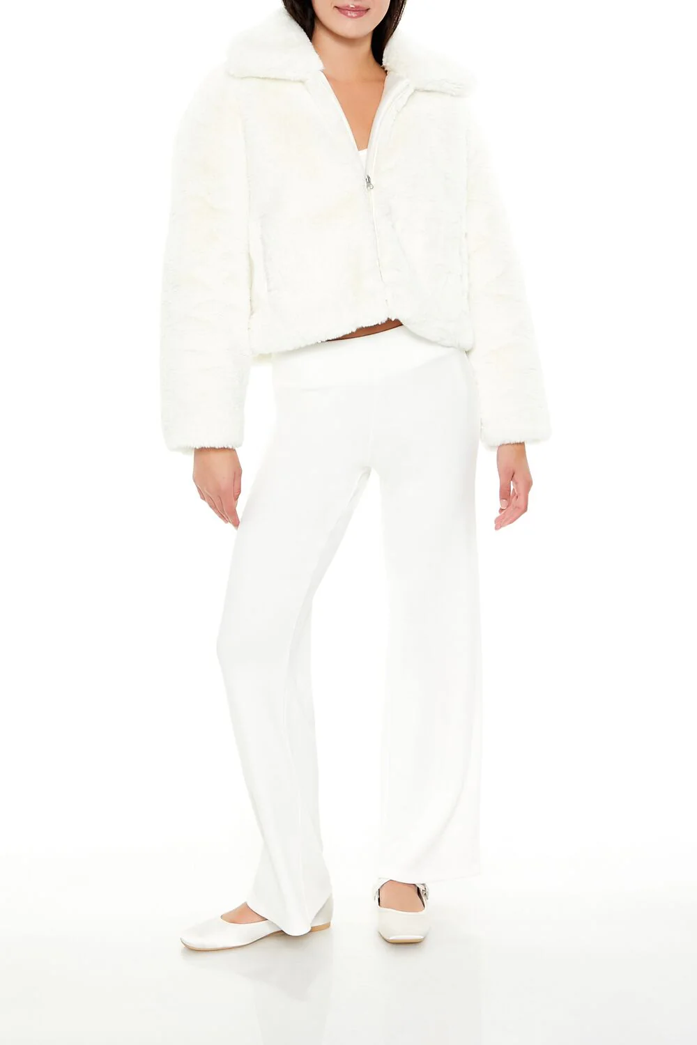 Faux Fur Zip-Up Coat - Image 2