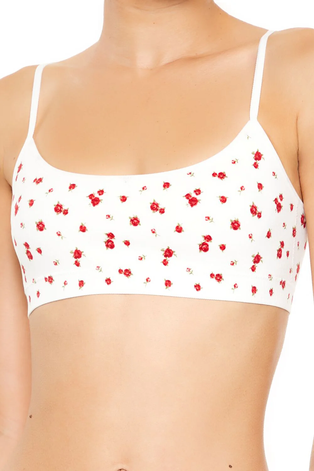 Seamless Rose Print Bralette - Image 2